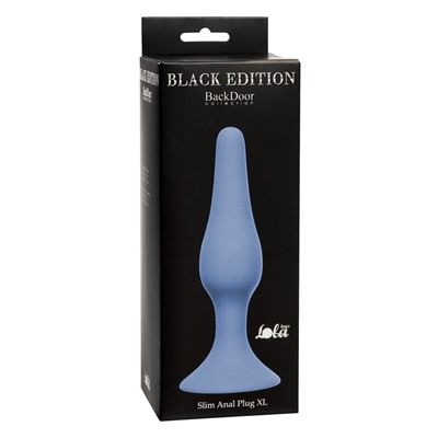 Синяя анальная пробка Slim Anal Plug XL - 15,5 см.