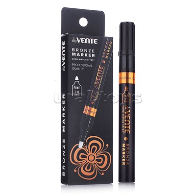 Маркер зеркальный "Repair & Craft. Bronze" перманентный, круглый пластиковый корпус, пулевидный наконечник, ширина линии 3 мм, длина письма 400 м, цвет - зеркальный бронзовый