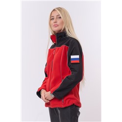 Толстовка женская флис утепленная с нашивками