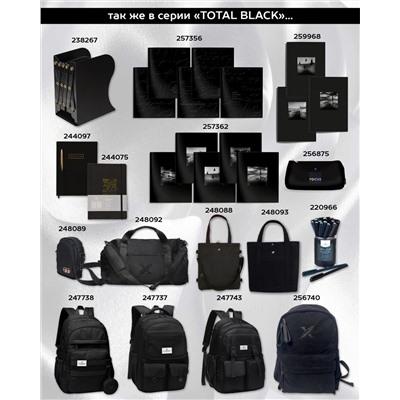 Рюкзак LOREX ERGONOMIC M7 BLACK VELVET 20 л черный 45х15х30 см 1 отделение, молния, универсальный