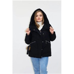 Зимняя женская куртка еврозима-зима 2876 (Черный)