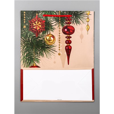 Пакет подарочный новогодний ламинированный, «Атмосфера Нового Года», 26×12×32 см