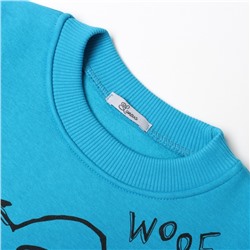 Свитшот для мальчика, рост 98 см, бирюзовый