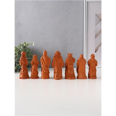 Набор фигурок «Славянские боги», 7 шт., высота от 11 до 13 см, красная глина