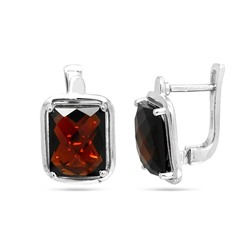 Серьги из серебра гранат, Астра2