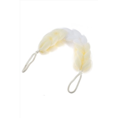 Dewal Beauty Мочалка для тела BCS-80, белая с желтым KRISTALLER, 1193472