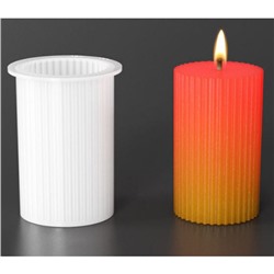 Молд силиконовый «Цилиндр, Полоски тонкие» 6.5×6.5×8.7 см