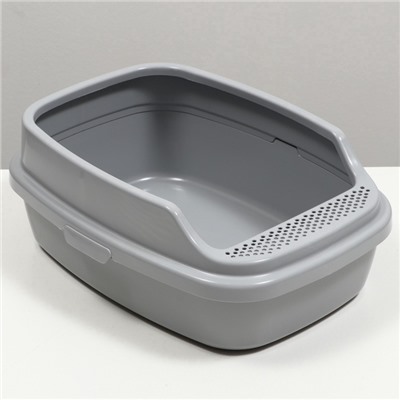 Туалет Айша M с бортом 53×39×21 см серый FIX