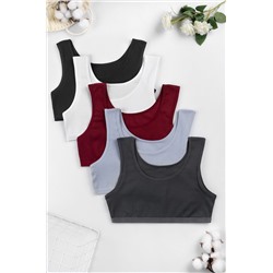 Майка-топ в рубчик для девочки 5шт. Happyfox