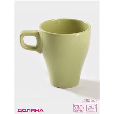 Кружка Доляна Coffee break, 280 мл, керамика, зелёная