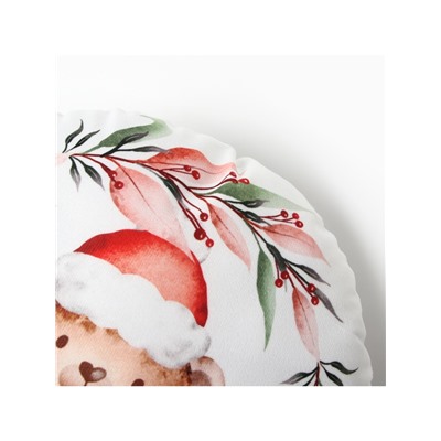 Подушка декоративная новогодняя «Этель. Мишутка» 32×32 см