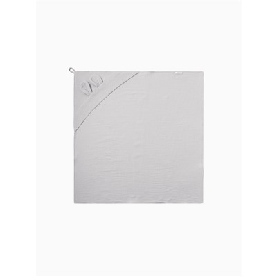 Полотенце - уголок муслиновое «Крошка Я», 75×75 см, хлопок 100%, серо-голубое