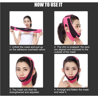 Бандаж для лица и подбородка, маска подтягивающая для коррекции овала лица, Lian Beauty Accessories компрессионная, многоразовая