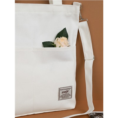 Сумка дамская шоппер 34х5х36 белый / MIR - 03 /уп 20/