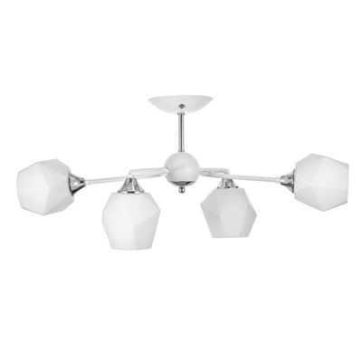 Светильник потолочный BayerLux «Миссури», люстра 4хЕ27, 40 Вт, белый, 71×36×29 см