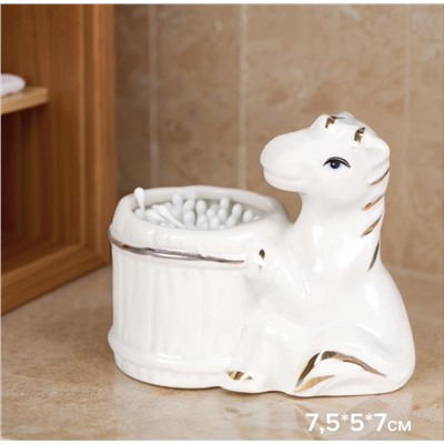 Подставка для ватных палочек Лошадь 8 см / B5484 /уп 120/ Символ года 2026 744984