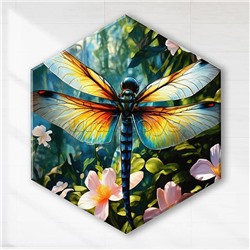 Картина по номерам 37х32 "Стрекоза" Гексагон (28 цветов)