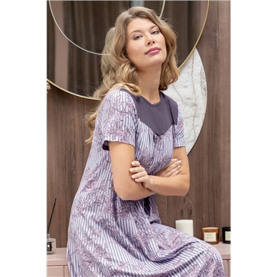Сорочка ночная жен Mia Cara AW22WJ357B Rosa Del Te полосы