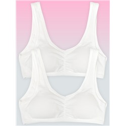 4409-01 Топ с поролоном белый (BAYKAR)