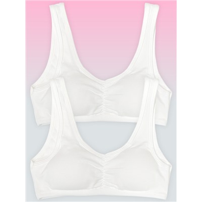 4409-01 Топ с поролоном белый (BAYKAR)