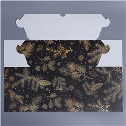 Коробка складная на 6 капкейков с окном «Поздравляю С Новым годом!», 25×17×10 см