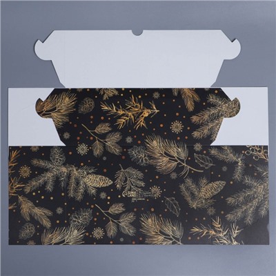 Коробка складная на 6 капкейков с окном «Поздравляю С Новым годом!», 25×17×10 см