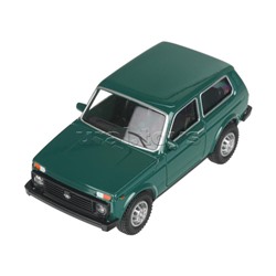 Машина металл LADA 4x4 длина 10 см, инерц, зеленый