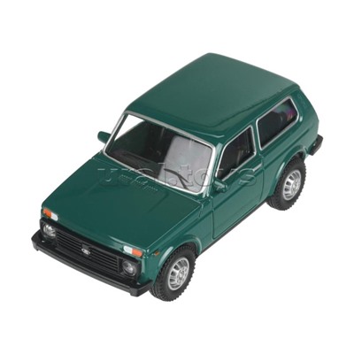 Машина металл LADA 4x4 длина 10 см, инерц, зеленый