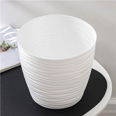 Горшок для цветов с поддоном «Дюна», 5.5 л, пластиковый, белый