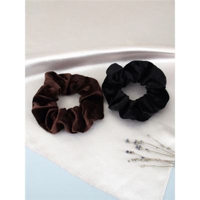 Резинка для волос велюр / 703 /уп 328/ (Коричневый)