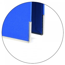 Папка-регистратор 55 мм PVC 2-стор. ярко-синий, с уголками P2PVC-55/Sky inФОРМАТ