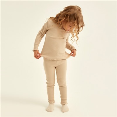 Пижама детская SL HOME, размер 32 (110-116 см), бежевая