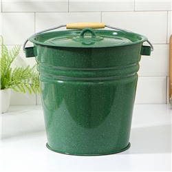 УЦЕНКА Ведро,12 л, без крышки, зелёное, с зерном