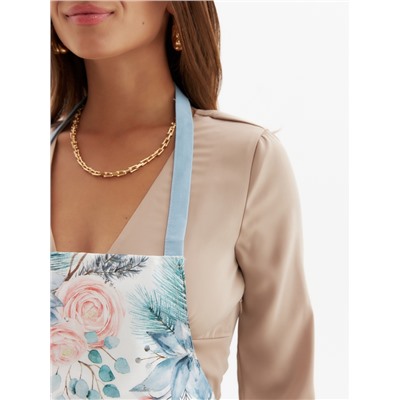 Фартук новогодний «Этель» Christmas flowers 60×70 см, 100% хл, саржа 190 г/м²