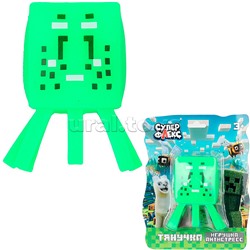 Игрушка антистресс тянучка "Пиксельный персонаж салатовый" блистер, Супер Флекс