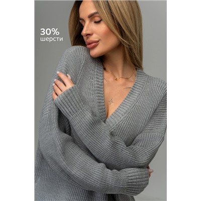 Женский вязаный джемпер оверсайз Happyfox