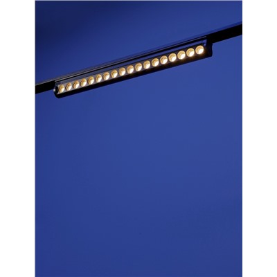 Трековый светильник FTL-006, серия Flat, поворотный, 18 Вт, 48 В, 3000К, 340 мм, чёрный, свечение тёплое белое