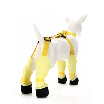 Ботинки - чулки для собак, размер S, длина лап 30-35, ДС 16-22, ОШ 12-40 см, жёлтые