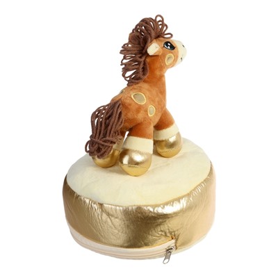 Мягкая игрушка - конфетница «Веселая лошадка», 21 см