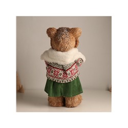 Фигурка новогодняя «Медведица в зимней одёжке», 20×17×41 см