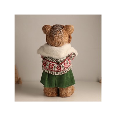 Фигурка новогодняя «Медведица в зимней одёжке», 20×17×41 см