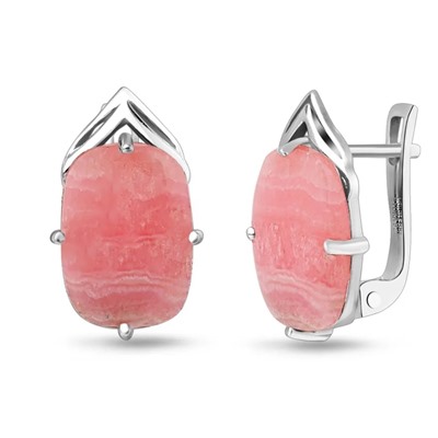Серьги, родохрозит, Плазма