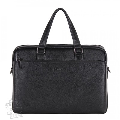 Портфель мужской кожаный 66275H black Heanbag