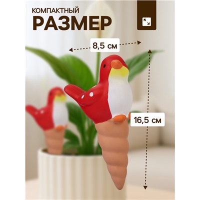 Автополив для комнатных растений «Птичка», 16.5×8.5 см, керамика, набор 4 шт., МИКС