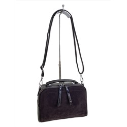 Женская сумка из искусственной кожи и замши, цвет шоколад