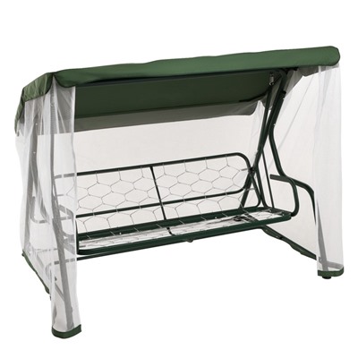 Качели садовые «Панама», 210×142×155 см, максимальная нагрузка 300 кг, зелёные