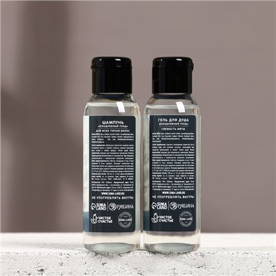 Подарочный набор новогодний «Сильному духом»: гель для душа и шампунь для волос, 2×100 мл, Чистое счастье