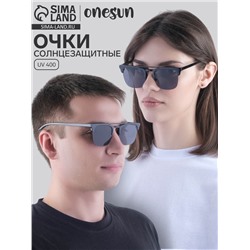 Очки солнцезащитные OneSun, uv 400, 14×14×4.5 см, линза 4.5×5 см, черные