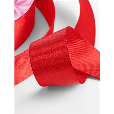Лента атласная, 20 мм, 91±1 м, красная №26