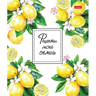 Книга для записи кулинарных рецептов на спирали А4 80л "Рецепты моей семьи" 4цв. разделителя, с наклейками (091719) 34456 Хатбер